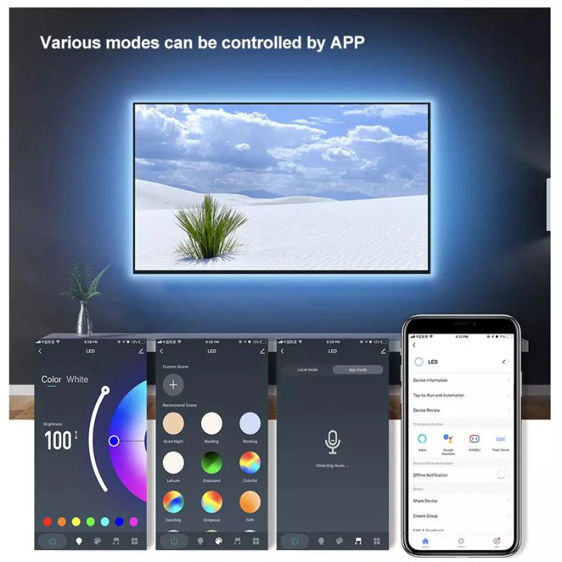 RGB Lighting TV LED Backlights USB Backlight Strip 300CM WiFi & Remote Control - Image 6