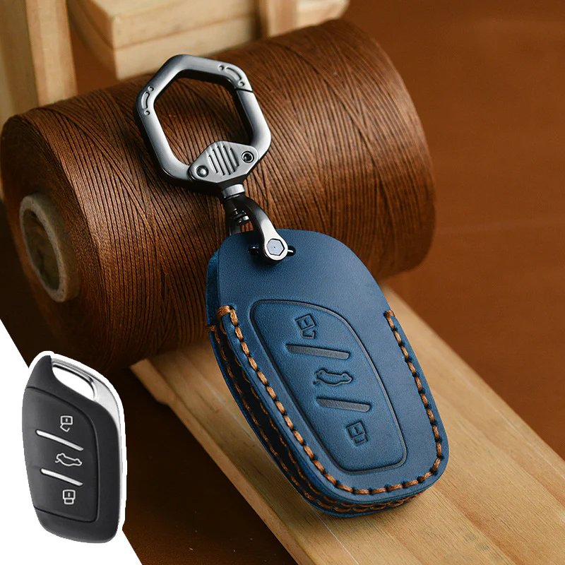 Roewe Handcrafted Genuine Leather Car Key Fob Case Cover For Roewe i5, RX5, i6 MAX, RX3, IMAX8, MG5 - Image 3