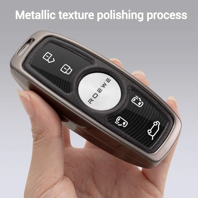Roewe Zinc Alloy + Leather Car Key Fob Case Cover For Ei5, ERX5, eRX5, MARVEL X, i6, iMAX8 - Image 11