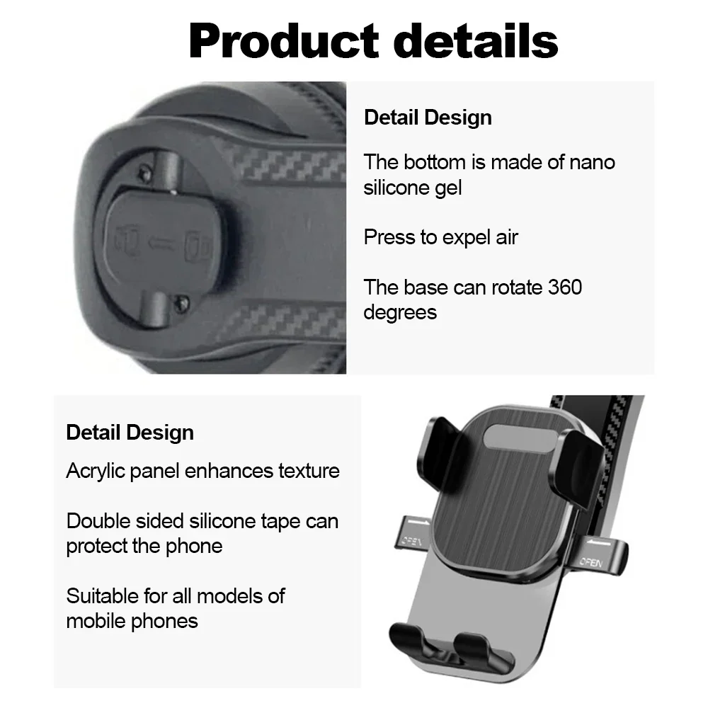 [RT-69B] Universal Dashboard Suction EASY LOCK Mobile Phone Holder - Image 5