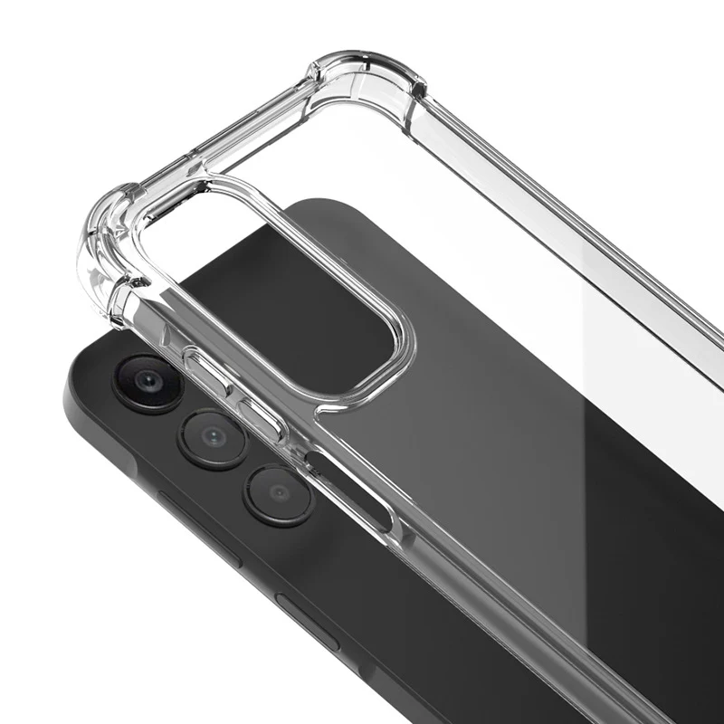 Samsung Galaxy A16 4G/5G - AirPillow Cushion Transparent Soft Clear TPU Four Corners Protective Case With 2PC 9H Tempered Glass Screen Protector - Image 4