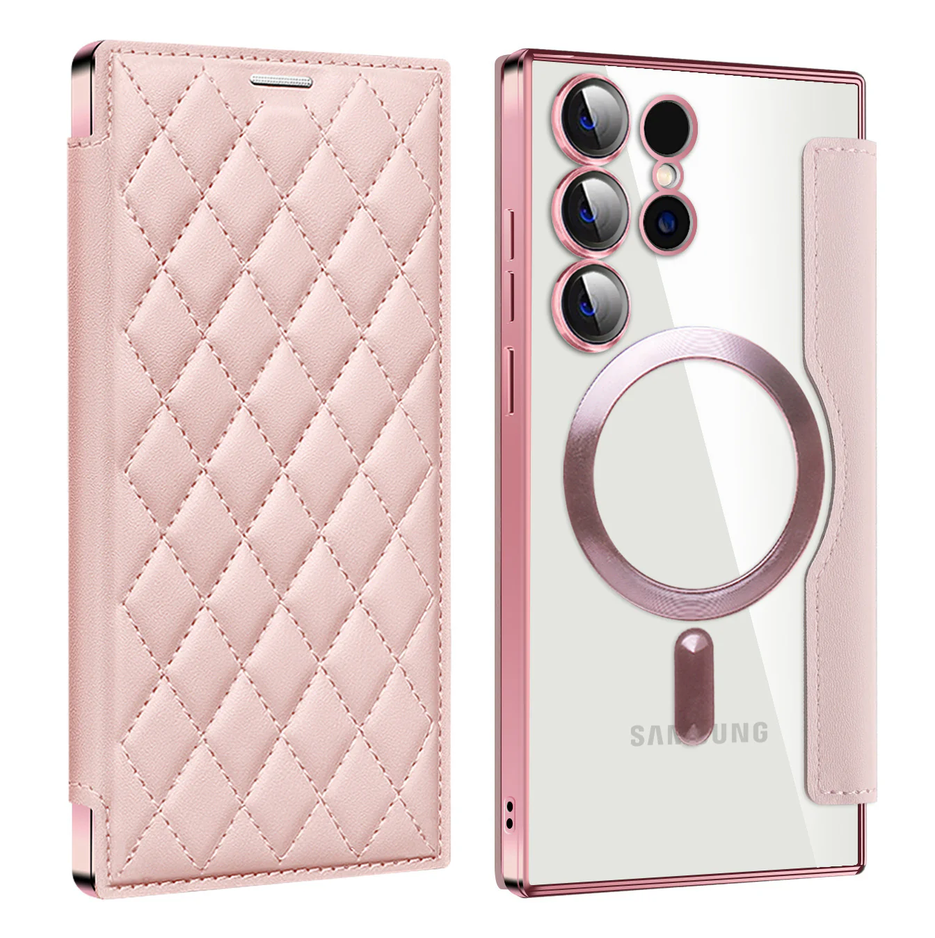 Samsung Galaxy A17 (SM-A176) High-End Leather Full Coverage Shockproof Flip Wallet Series Case With Lens Film - Image 9