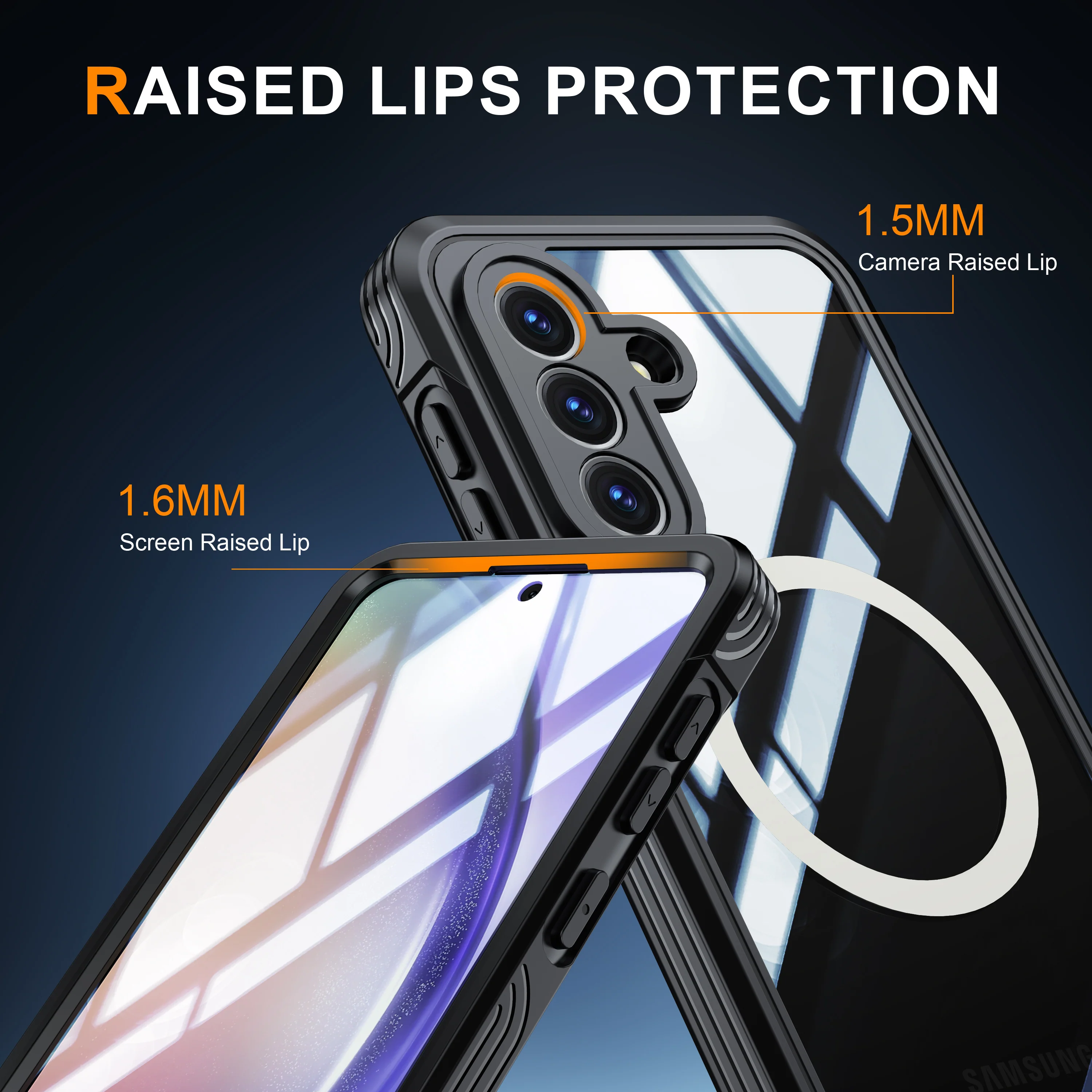 Samsung Galaxy A57 (A576) - 9H Glass Three-proof Full Cover Heavy Duty Series Case - Image 5