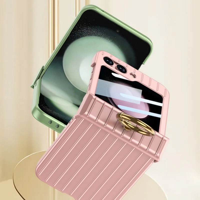 Samsung Galaxy Flip 5 (SM-F731) - Suitcase Style Ring Holder Case - Image 7