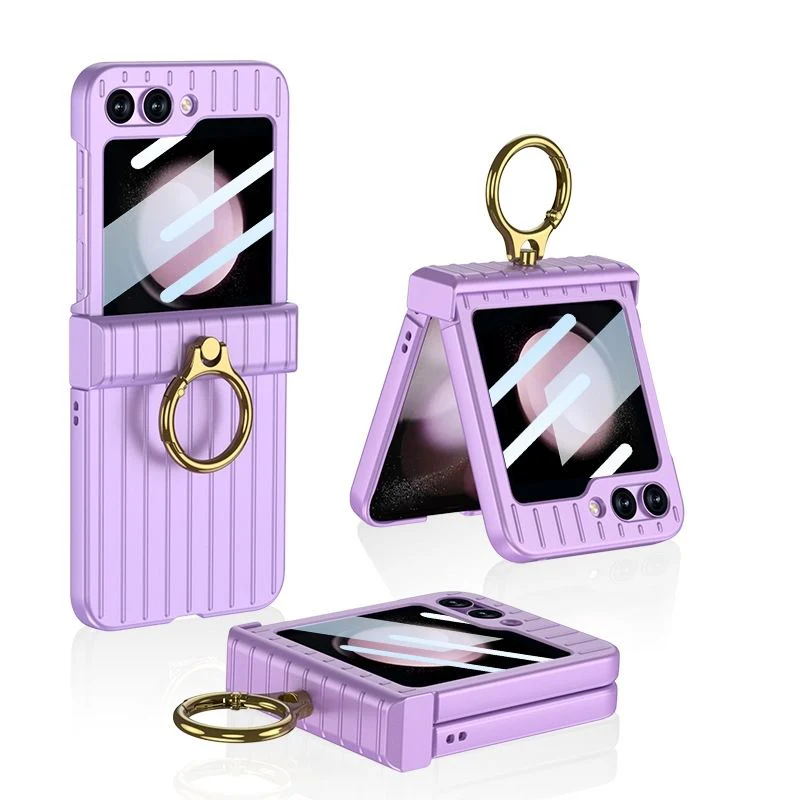 Samsung Galaxy Flip 5 (SM-F731) - Suitcase Style Ring Holder Case - Image 9