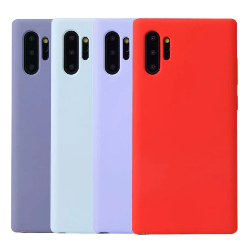 Samsung Galaxy Note 10(4G/5G)/Plus(4G/5G) - Full Wrap Soft Solid Color Liquid Silicone Essentials Series Case - Image 3