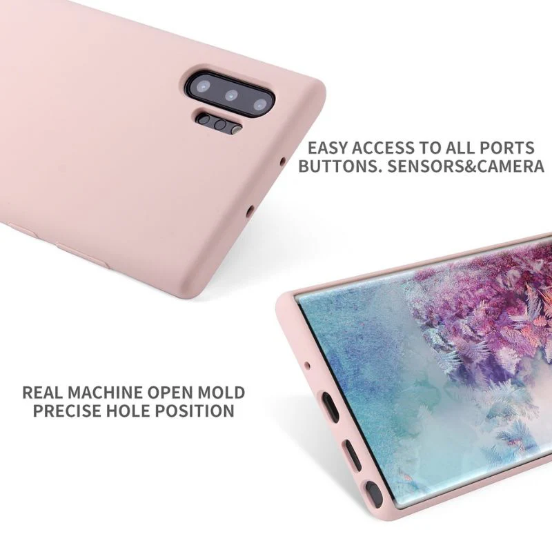 Samsung Galaxy Note 10(4G/5G)/Plus(4G/5G) - Full Wrap Soft Solid Color Liquid Silicone Essentials Series Case - Image 4