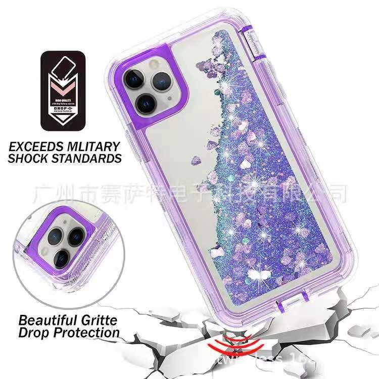 Samsung Galaxy Note 20 /Note 20 Ultra Glitter Clear Transparent Liquid Sand Watering Case - Image 5