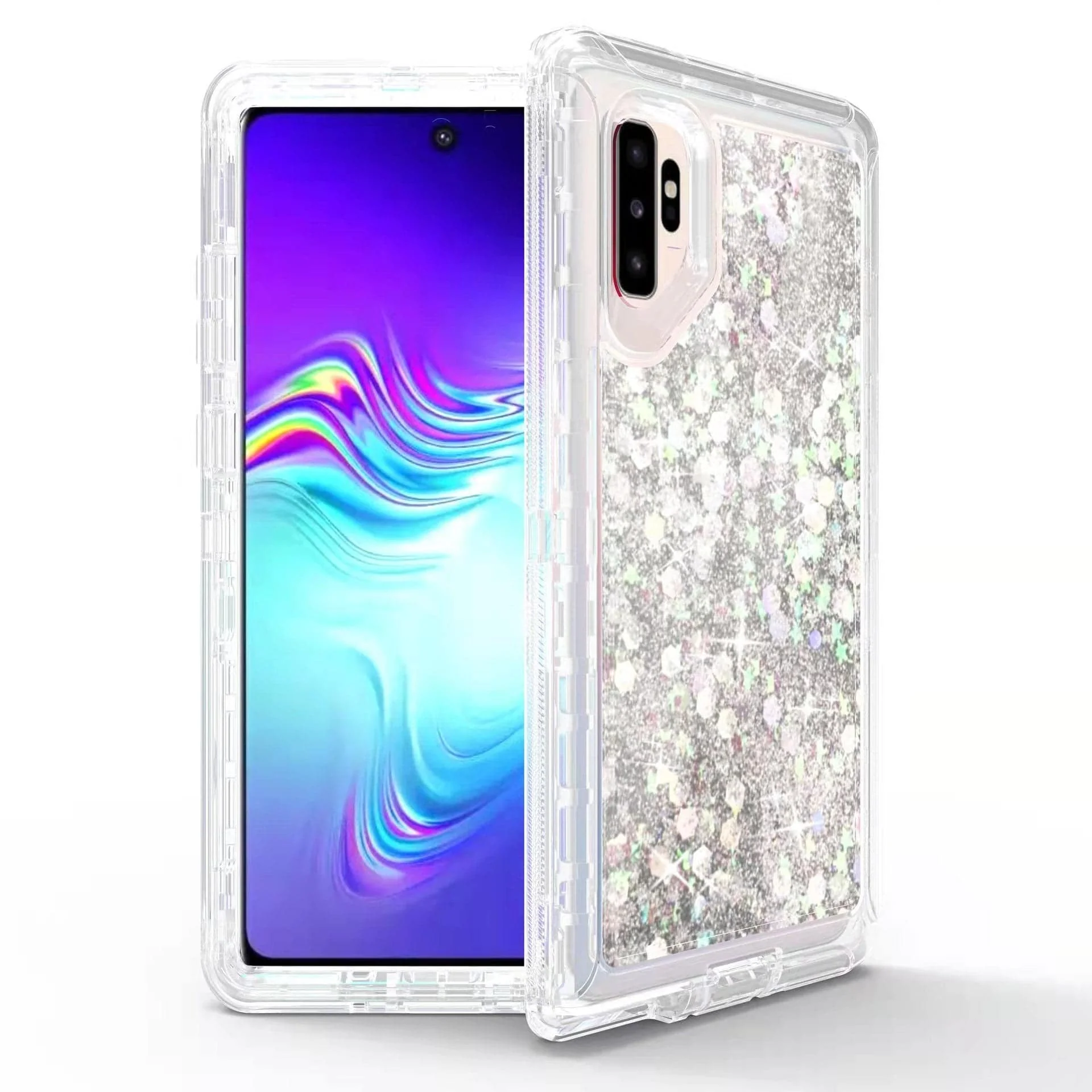 Samsung Galaxy Note 20 /Note 20 Ultra Glitter Clear Transparent Liquid Sand Watering Case - Image 6