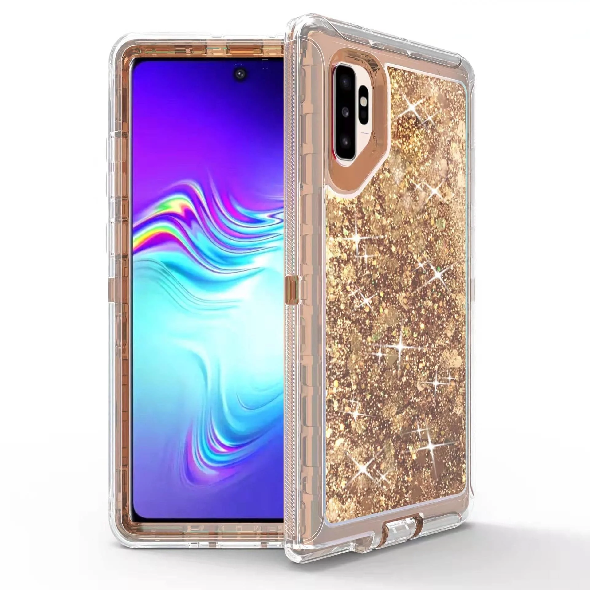 Samsung Galaxy Note 20 /Note 20 Ultra Glitter Clear Transparent Liquid Sand Watering Case - Image 7