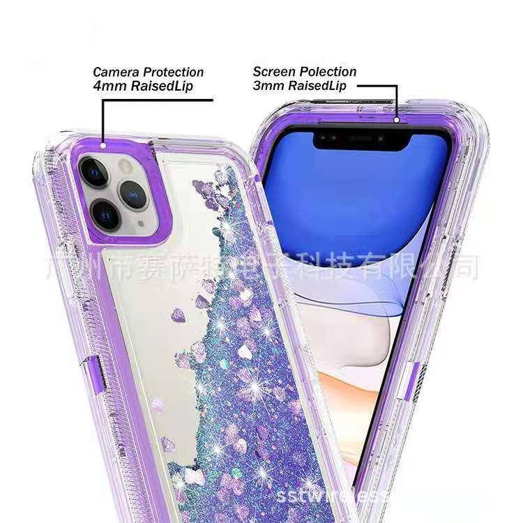 Samsung Galaxy S10/S10 Plus Glitter Clear Transparent Liquid Sand Watering Case - Image 4
