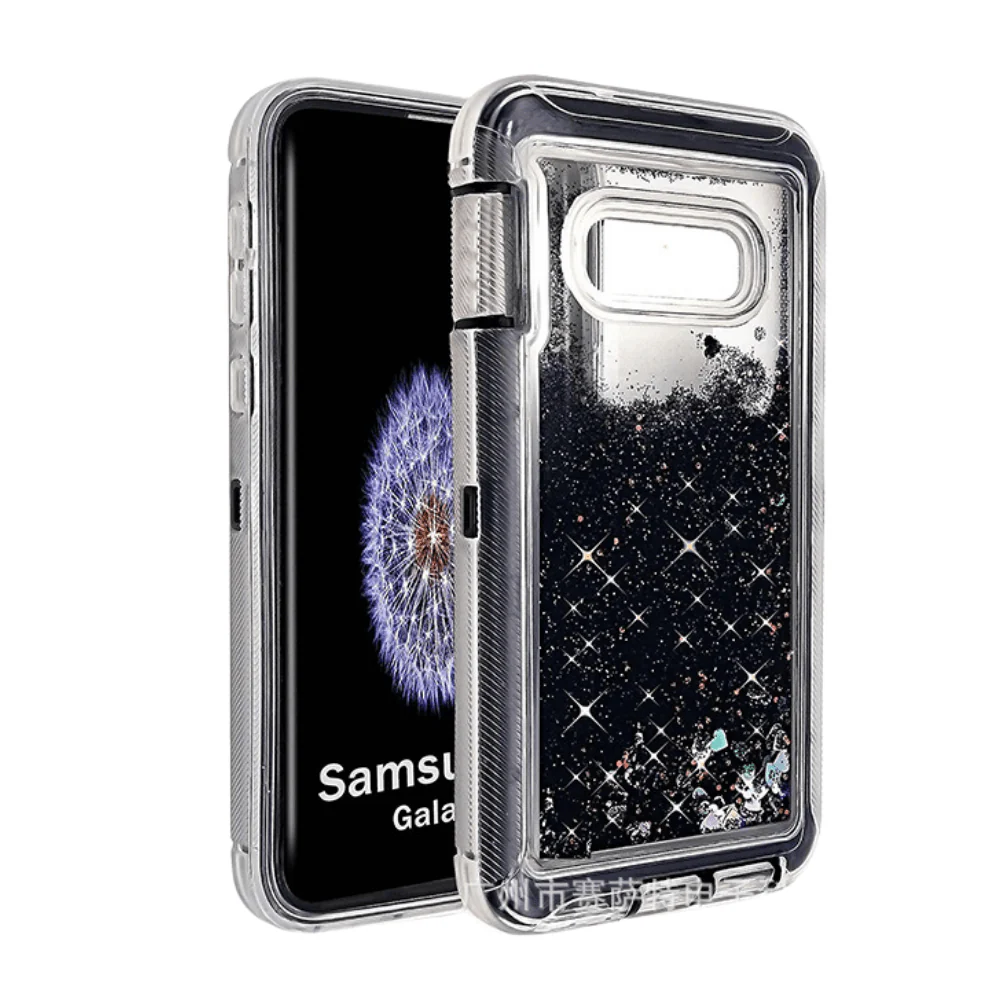 Samsung Galaxy S10/S10 Plus Glitter Clear Transparent Liquid Sand Watering Case - Image 6