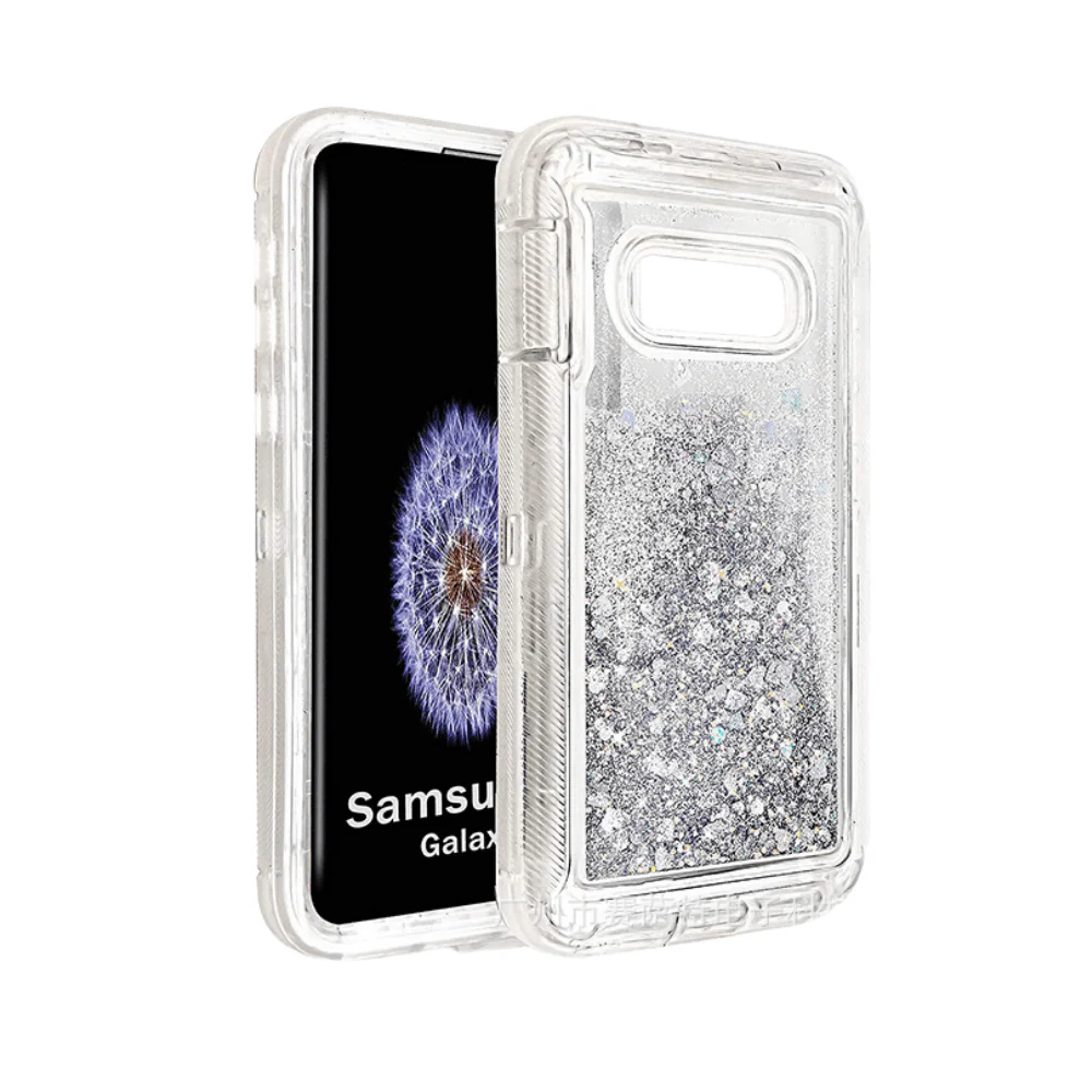 Samsung Galaxy S10/S10 Plus Glitter Clear Transparent Liquid Sand Watering Case - Image 7