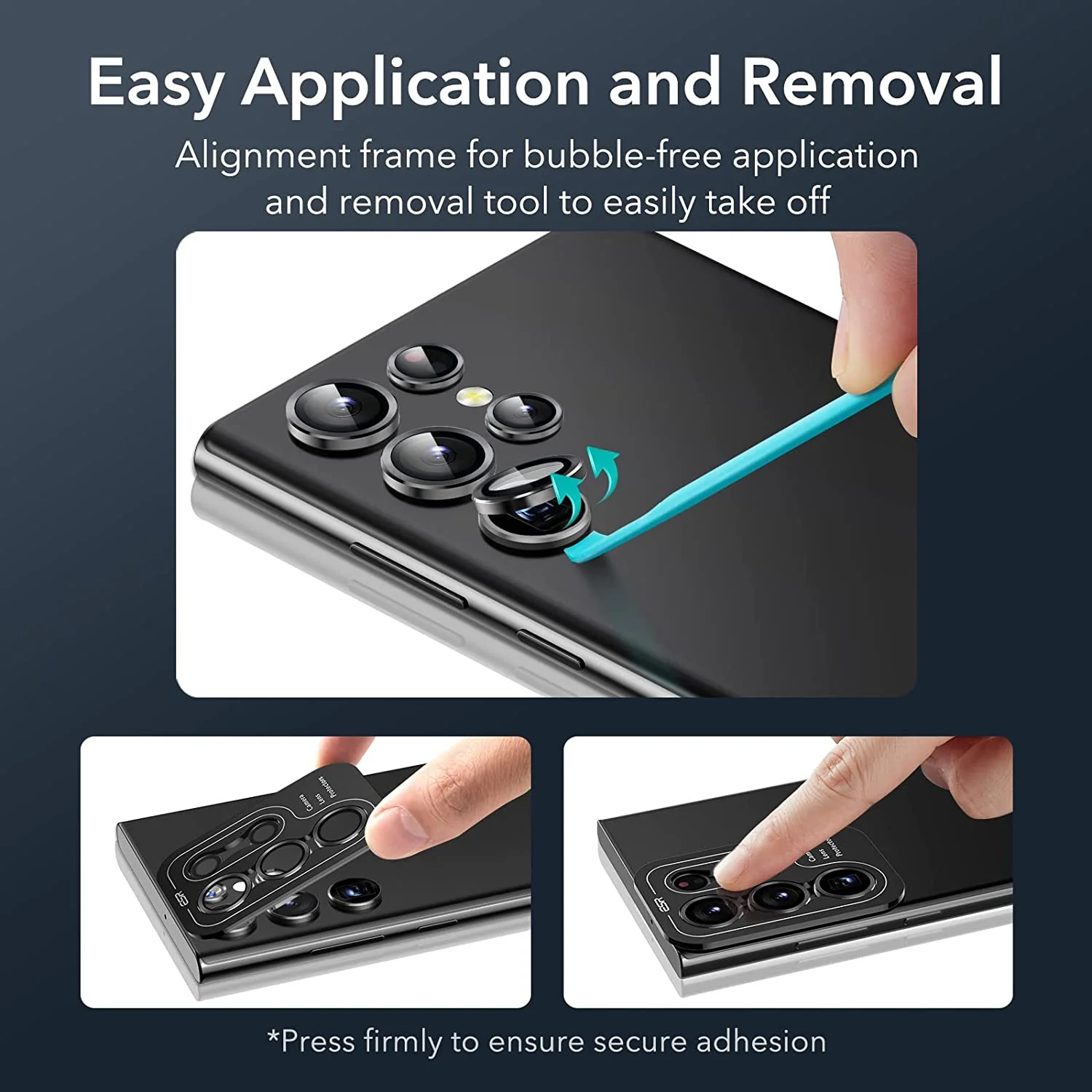 Samsung Galaxy S23/S23 Plus/S23 Ultra Tempered Glass Camera Lens Protector - Image 2