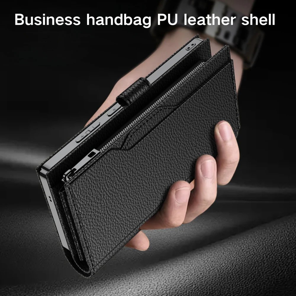 Samsung galaxy S23 Ultra 5G (SM-S918) - Multifunctional Zipper Style PU Leather Wallet Series Case - Image 6