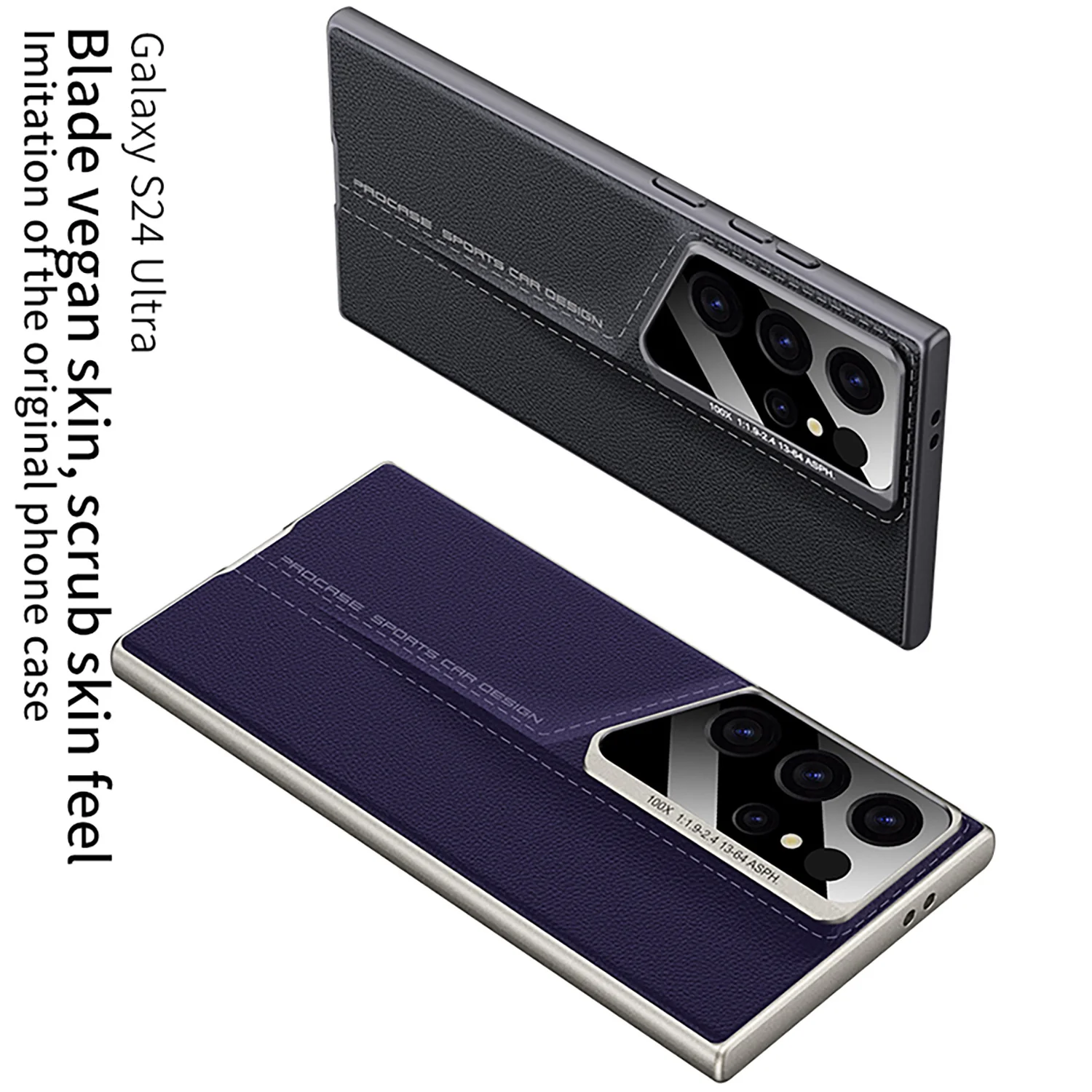 Samsung Galaxy S24 Ultra - Blade-style PU Leather Shockproof Essential Series Case - Image 8