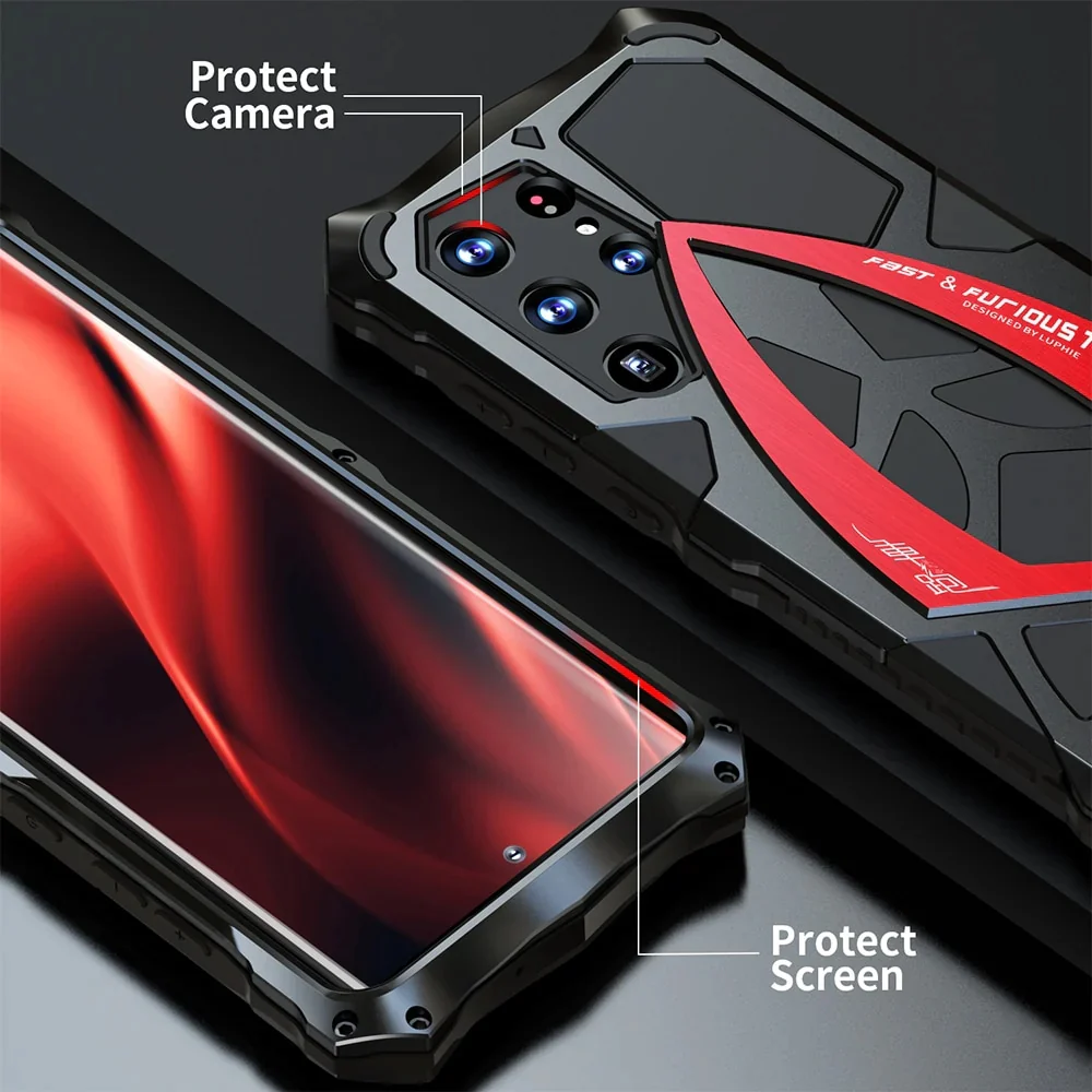 Samsung Galaxy S23 Ultra(SM-S918) - Military Grade Shockproof Metal Armor Protective Case - Image 11