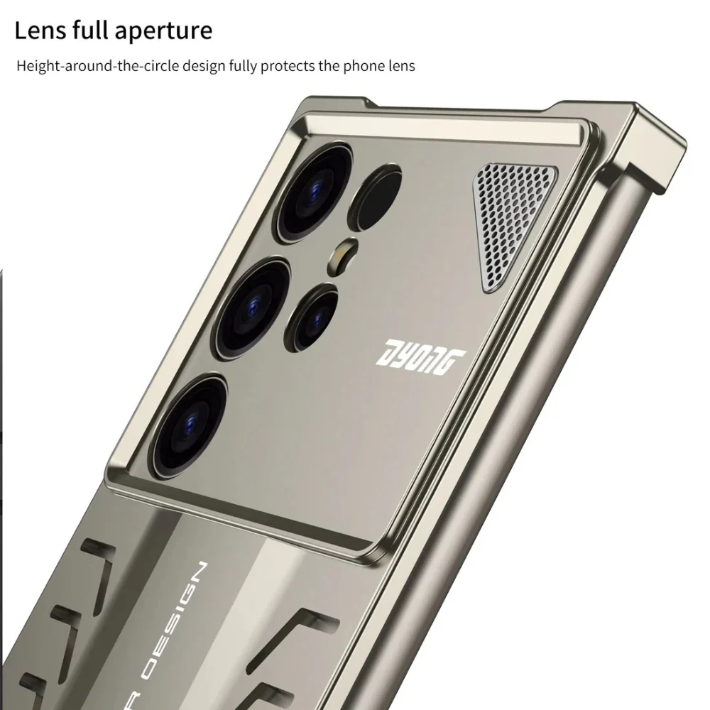 Samsung galaxy S25 Ultra 5G (SM-S938) - Borderless Aluminum Alloy Leather Snap Metal Case - Image 8