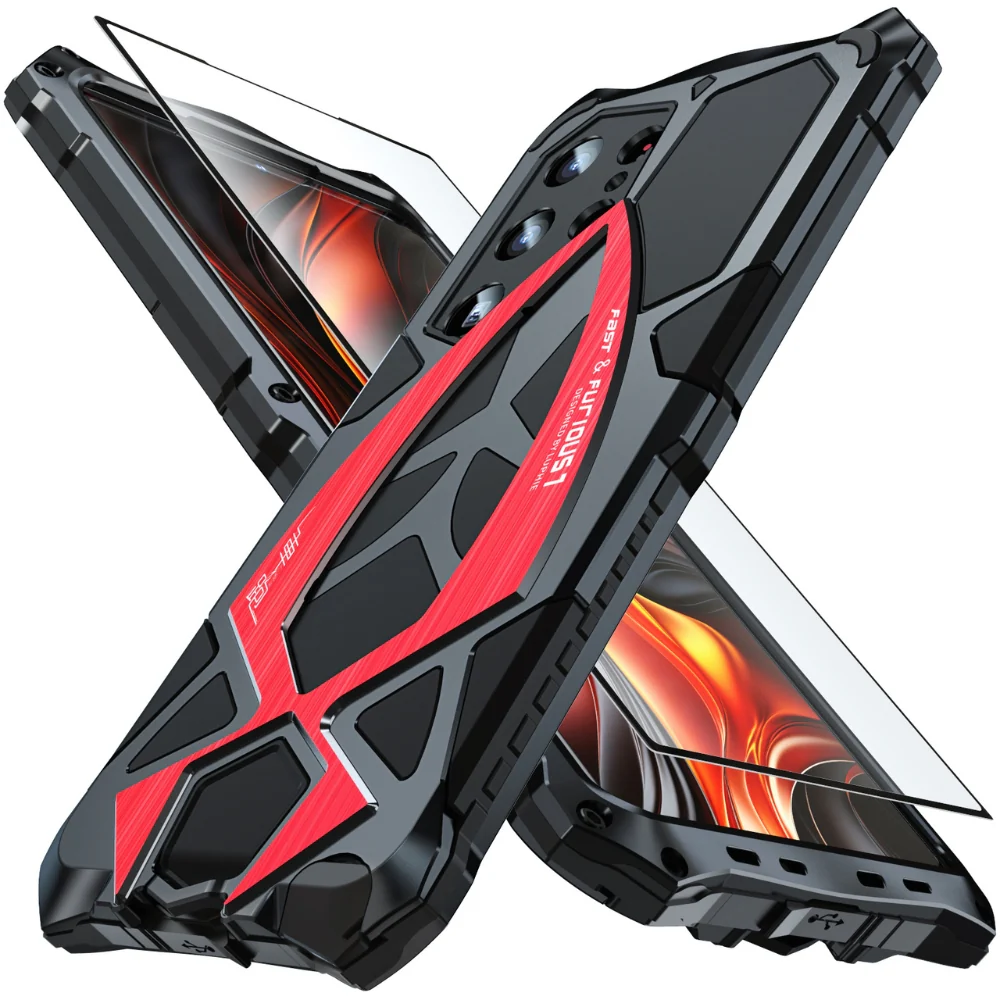 Samsung Galaxy S25 Ultra (SM-S938) - Metal Sports Car Style Three-Proof Heavy Duty Series Case