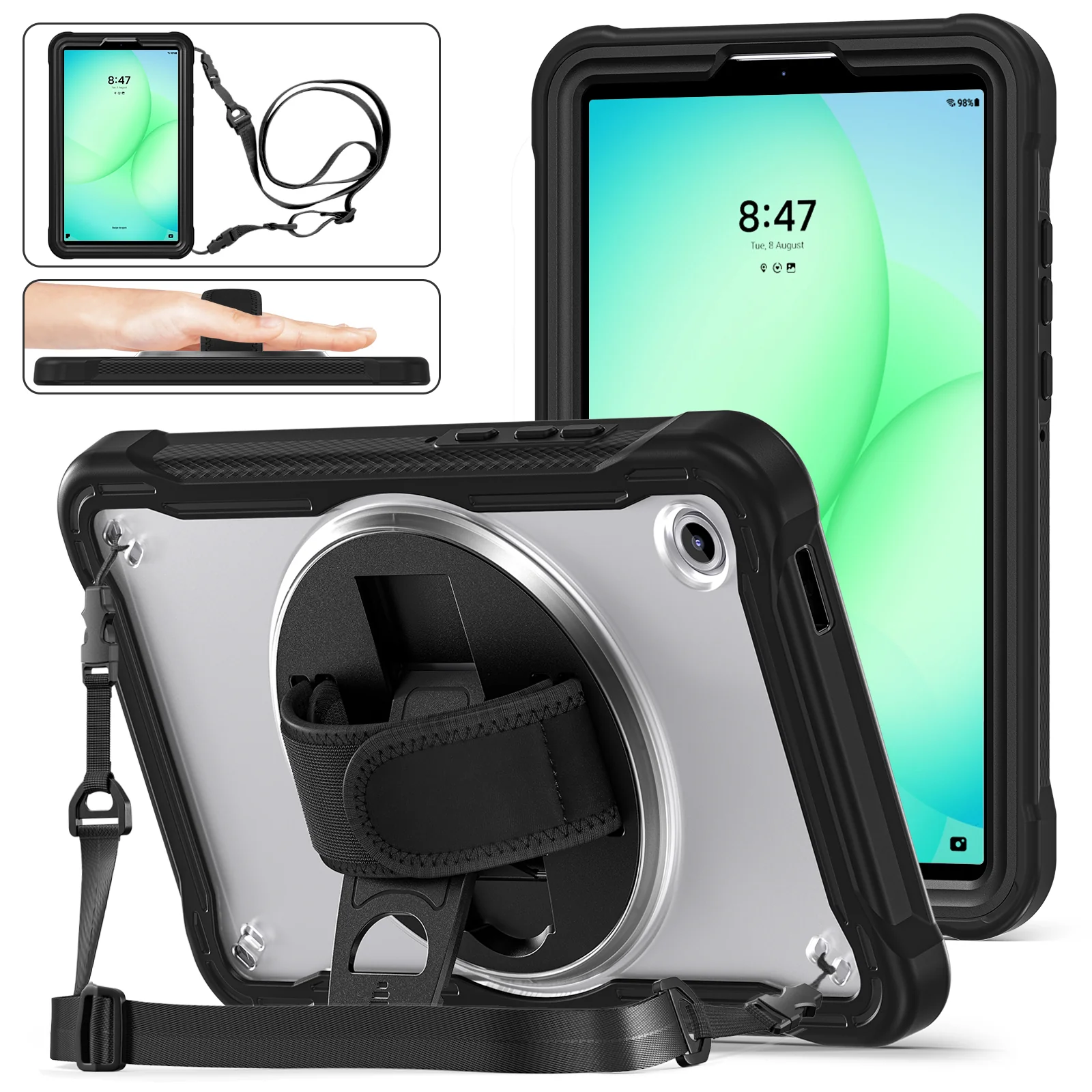 Samsung Galaxy Tab A11 8.7" (2025) Heavy Duty Hand Strap EVA Protection Case