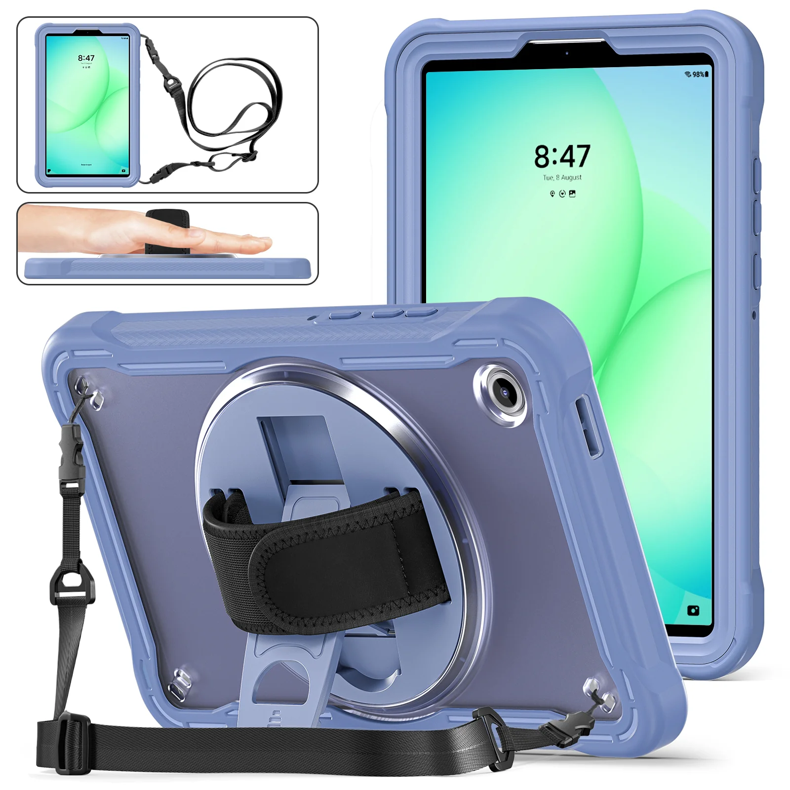 Samsung Galaxy Tab A11 8.7" (2025) Heavy Duty Hand Strap EVA Protection Case - Image 3
