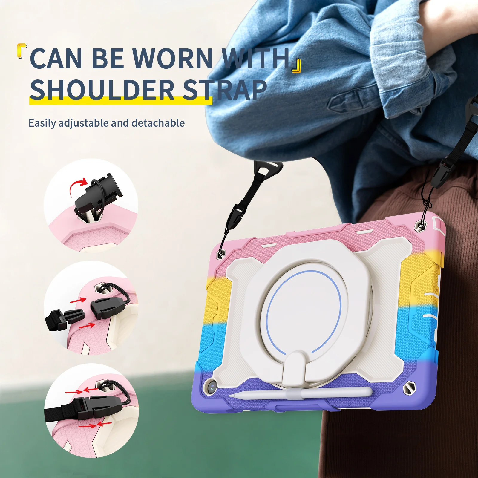 Samsung Galaxy Tab A11 Plus (2025) 11" 360° Rotating Shockproof Rugged with Stand Case - Image 8
