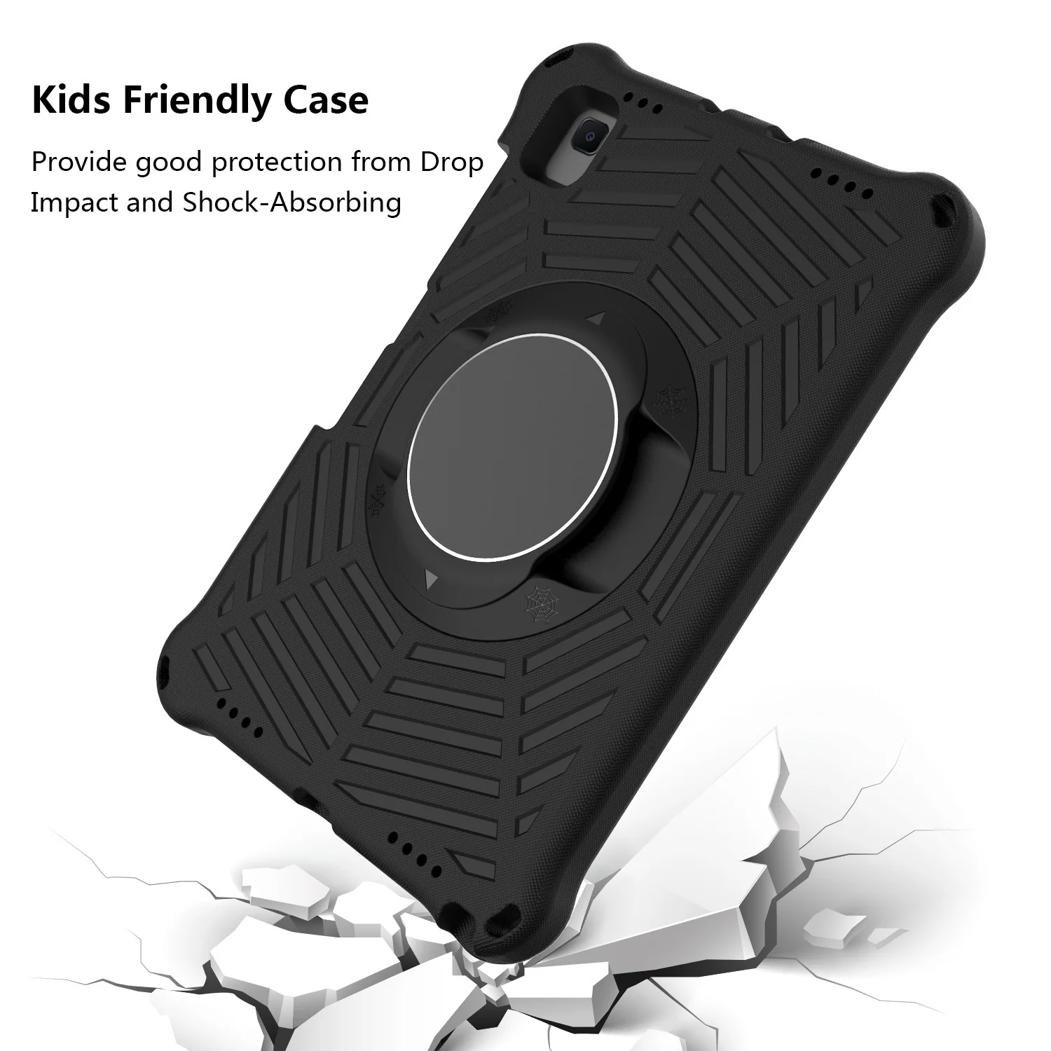 Samsung Galaxy Tab A7 10.4" 2020 (T500/T505) - Heavy Duty 360 Degree Rotate Stand Hand Strap Case With Shoulder Strap - Image 8