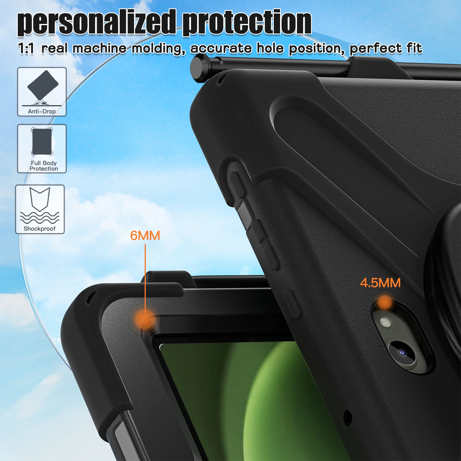 Samsung Galaxy Tab Active Pro / Active 4 Pro / Active 5 Pro Series - Heavy Duty 360 Degree Rotate Stand Hand Strap Case With Shoulder Strap - Image 25
