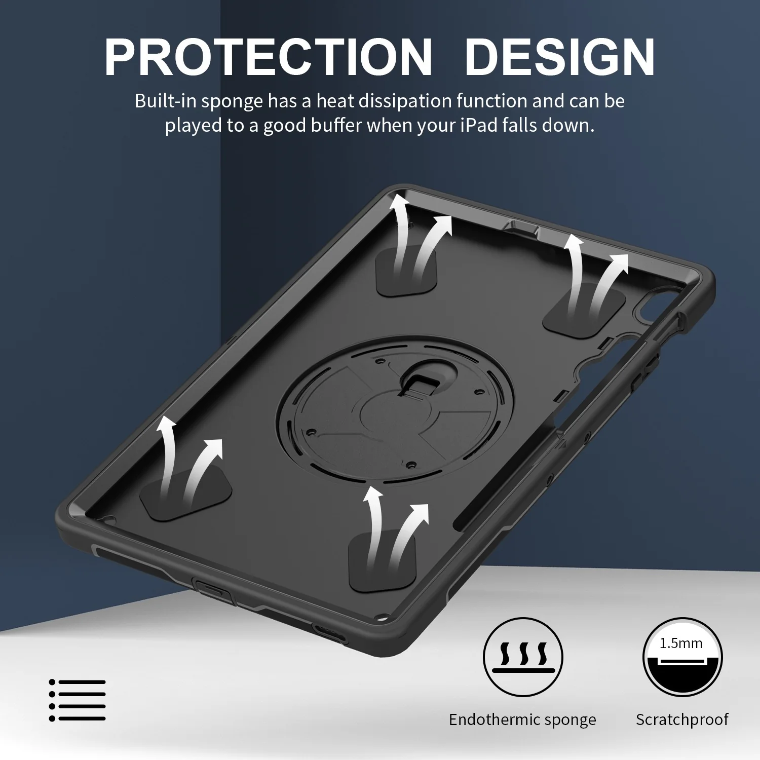 Samsung Galaxy Tab S10 FE Plus (2025) 13.1" - 360° Rotatable Heavy Duty Protective Case With Strap - Image 4