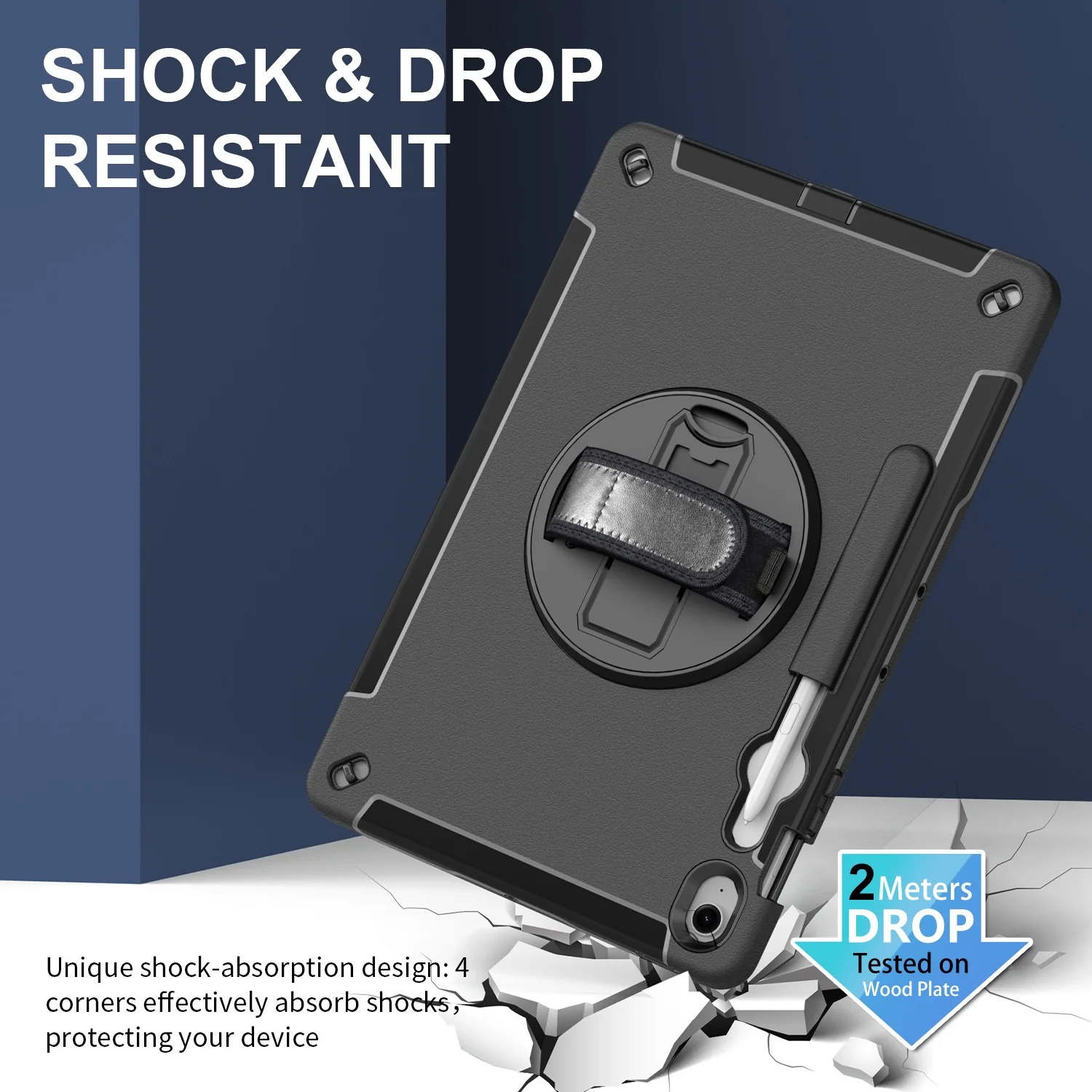 Samsung Galaxy Tab S10 FE Plus (2025) 13.1" - 360° Rotatable Heavy Duty Protective Case With Strap - Image 8