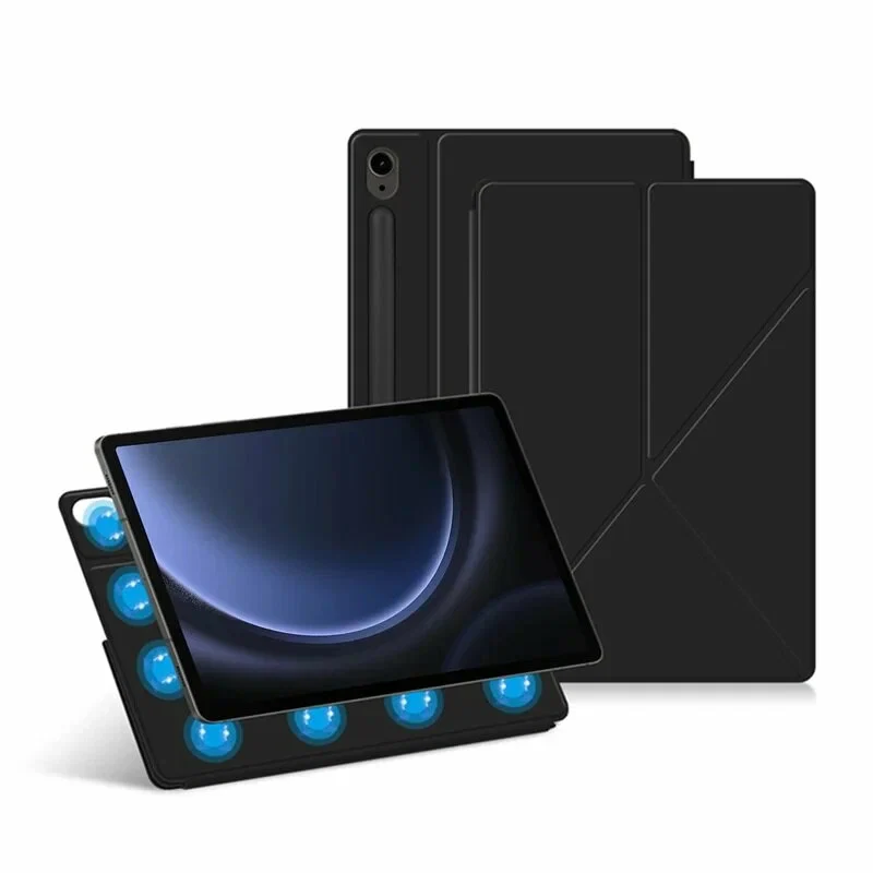 Samsung Galaxy Tab S9 Plus & S9 FE Plus & S10 Plus 12.4" - Magnetic Detachable Multi-Angle Stand Cover Case - Image 4