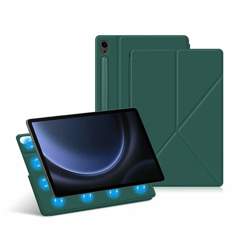 Samsung Galaxy Tab S9 Plus & S9 FE Plus & S10 Plus 12.4" - Magnetic Detachable Multi-Angle Stand Cover Case - Image 6