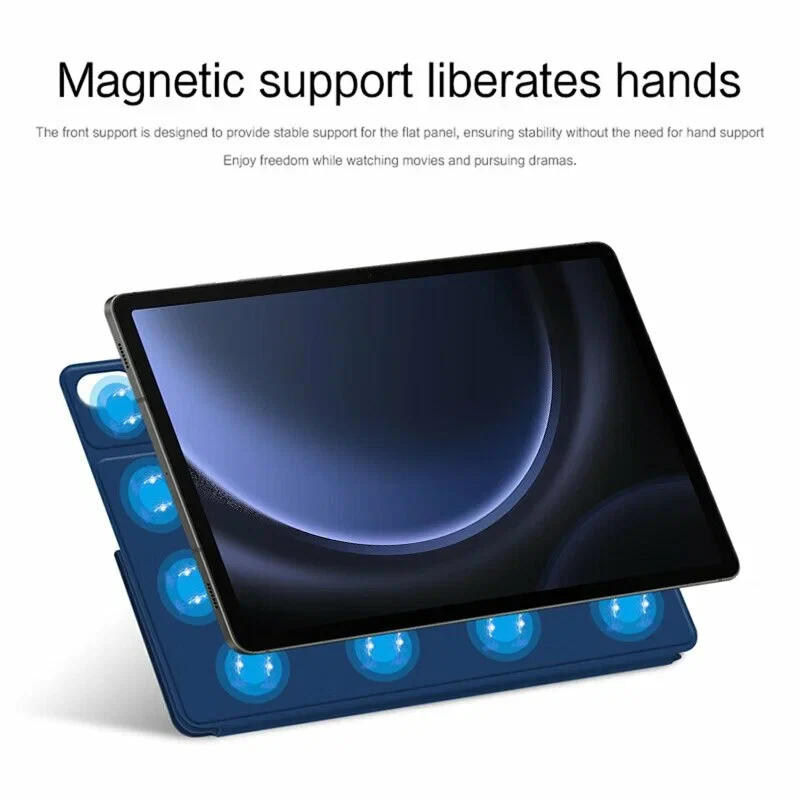 Samsung Galaxy Tab S9 Plus & S9 FE Plus & S10 Plus 12.4" - Magnetic Detachable Multi-Angle Stand Cover Case - Image 7