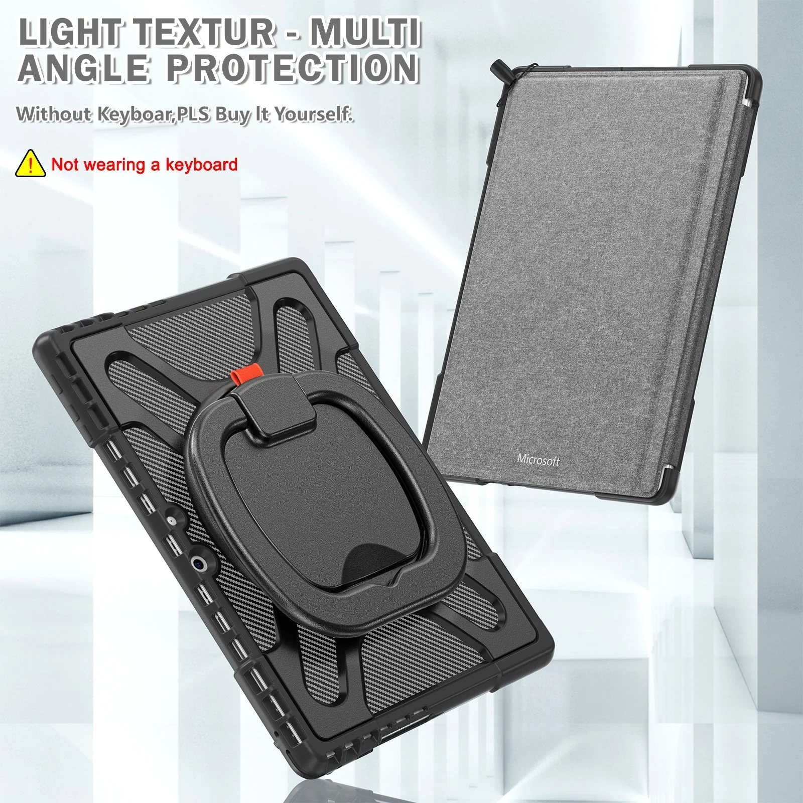 Microsoft Surface Pro 4/5/6/7/7 Plus - 360 Degree Rotate Shockproof Heavy Duty Tough Stand Case Cover With Pen Holder - Image 11