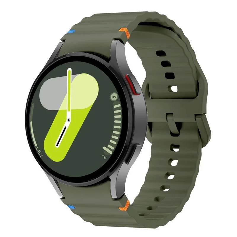 Samsung Galaxy Watch FE - Wavy Pattern Colored Silicone Breathable Watch Band
