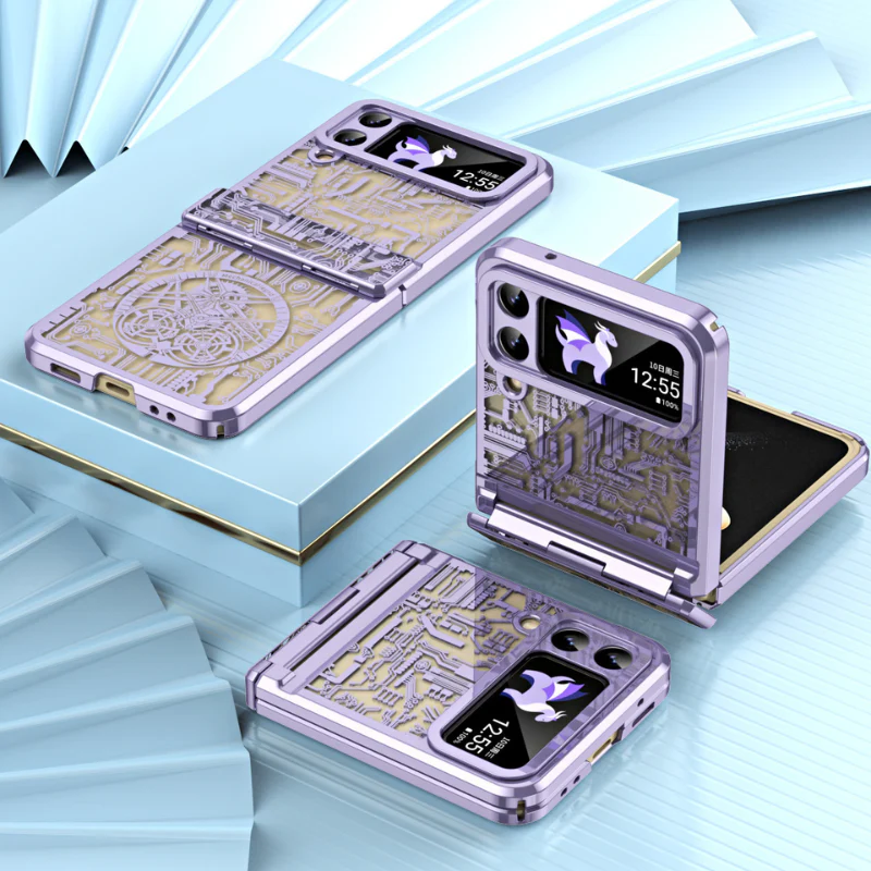 Samsung Galaxy Z Flip 6 SM-F741 Mechanical Electroplated Flat Hinge Shockproof Fashion-Forward Series Case - Image 11