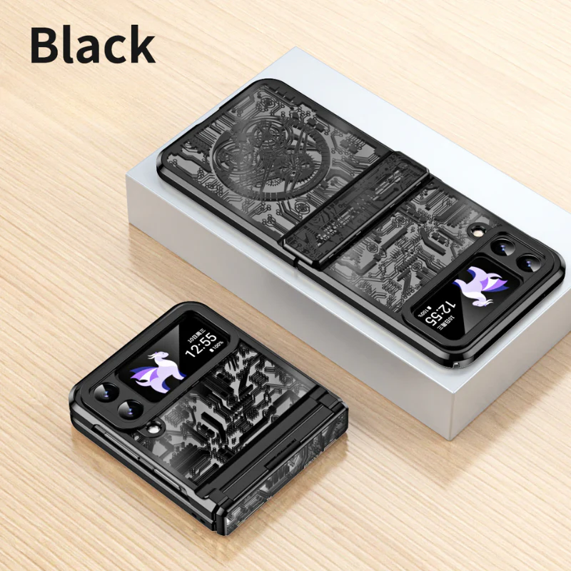 Samsung Galaxy Z Flip 6 SM-F741 Mechanical Electroplated Flat Hinge Shockproof Fashion-Forward Series Case - Image 12