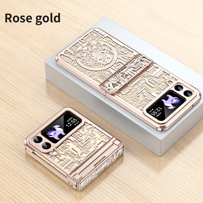 Samsung Galaxy Z Flip 6 SM-F741 Mechanical Electroplated Flat Hinge Shockproof Fashion-Forward Series Case - Image 13
