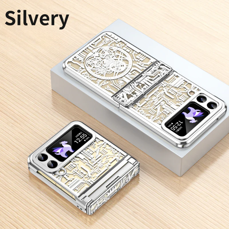 Samsung Galaxy Z Flip 6 SM-F741 Mechanical Electroplated Flat Hinge Shockproof Fashion-Forward Series Case - Image 15