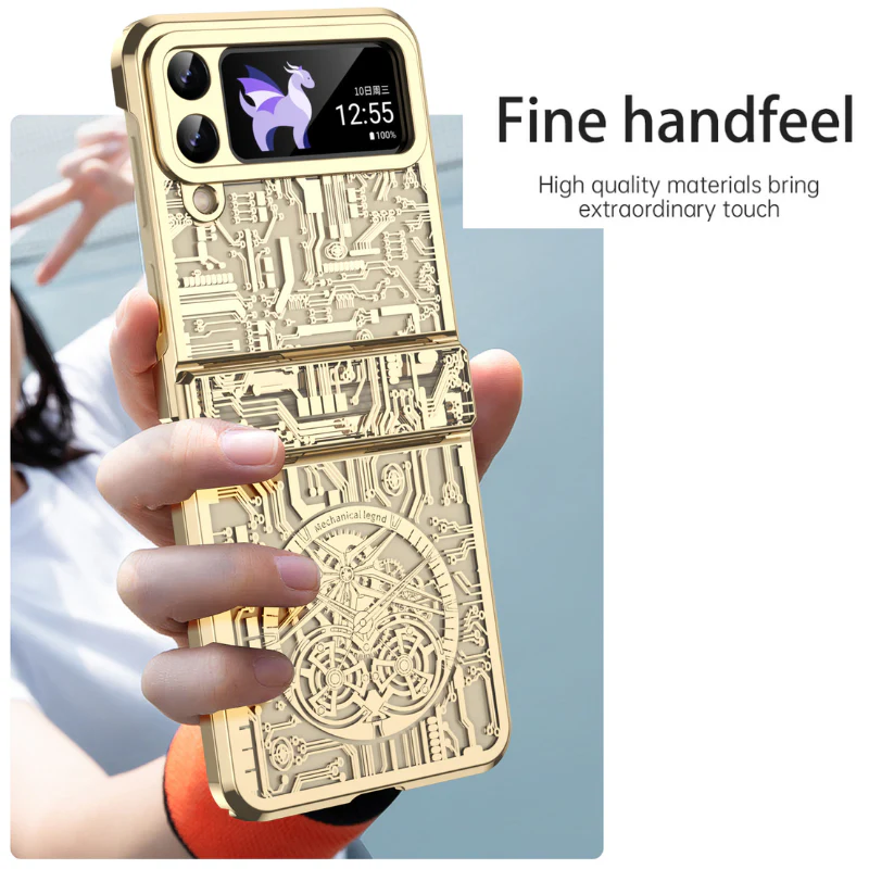 Samsung Galaxy Z Flip 6 SM-F741 Mechanical Electroplated Flat Hinge Shockproof Fashion-Forward Series Case - Image 6