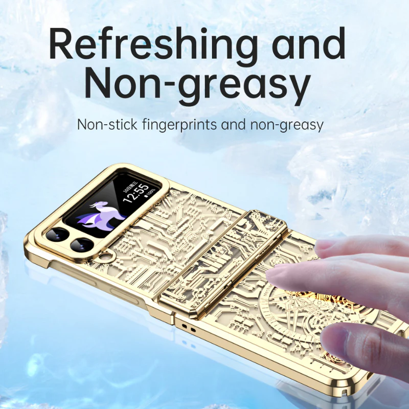 Samsung Galaxy Z Flip 6 SM-F741 Mechanical Electroplated Flat Hinge Shockproof Fashion-Forward Series Case - Image 8
