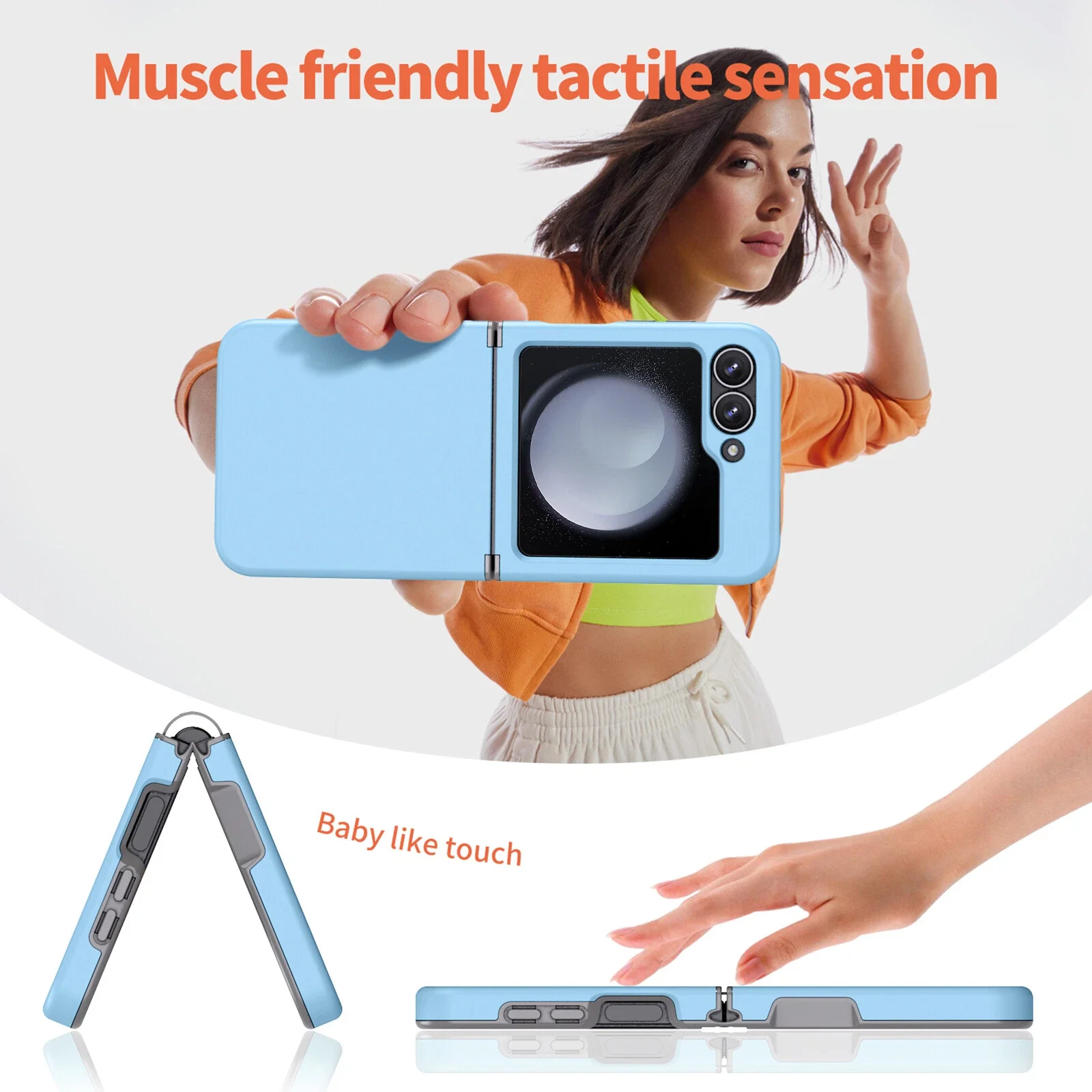 Samsung Galaxy Z Flip7 One-Piece Full-Protection Foldable Case with Hinge Cover - Image 12