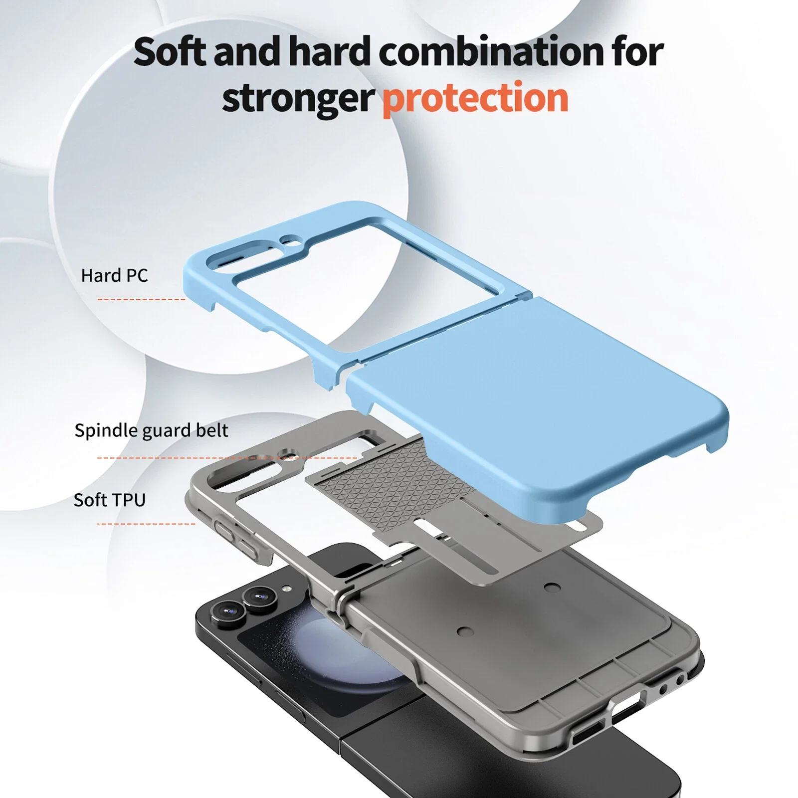 Samsung Galaxy Z Flip7 One-Piece Full-Protection Foldable Case with Hinge Cover - Image 8