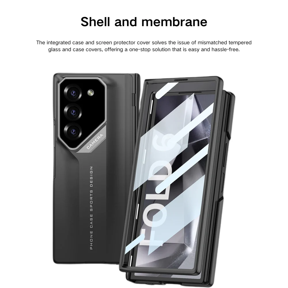 Samsung Galaxy Z Fold6 (SM-F956) - PC Material Matte Magnetic Protective Case - Image 8