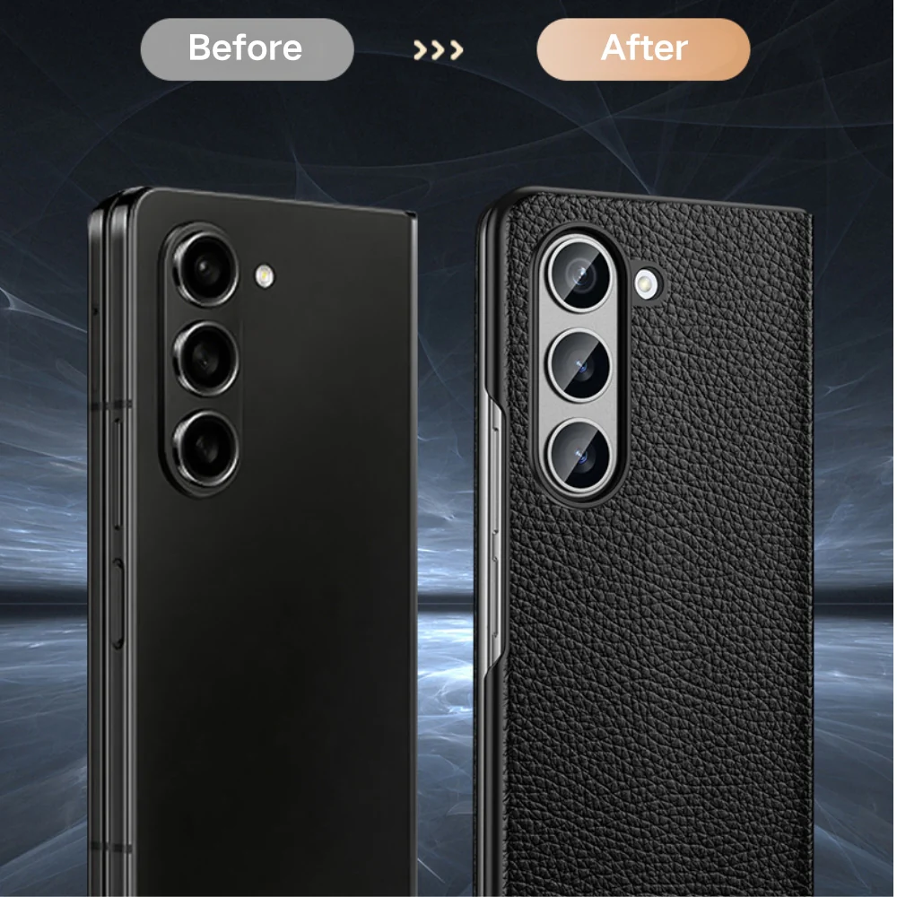 Samsung Galaxy Fold4 (SM-F936) - Business Magnetic Flip Genuine Leather Series Stand Case - Image 8