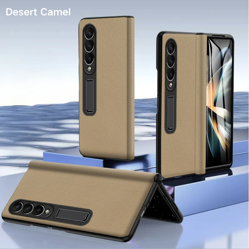 Samsung Galaxy Z Fold5 5G (SM-F946B) - Case and Film Integrated Genuine Leather Series Stand Case - Image 5