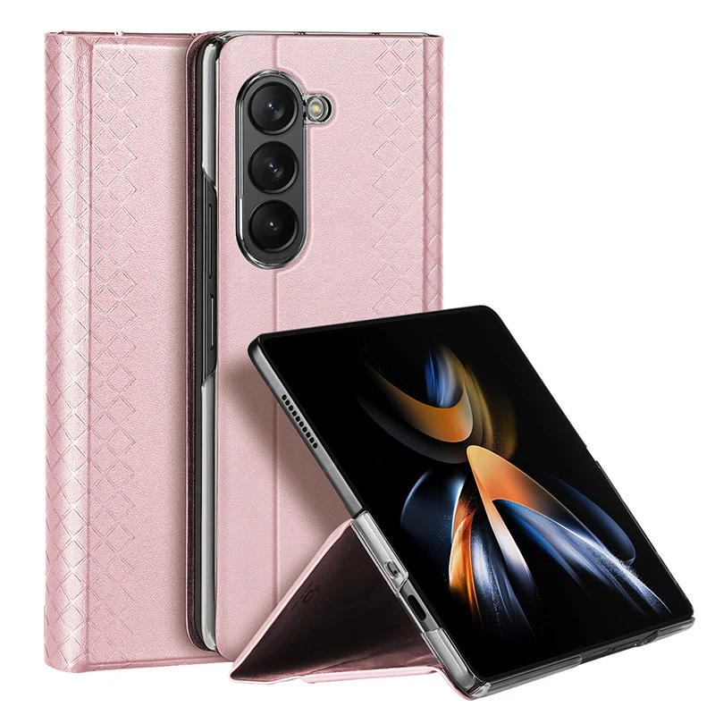 Samsung Galaxy Z Fold5 - Minimalist Luxury Flip Wallet Shockproof Case