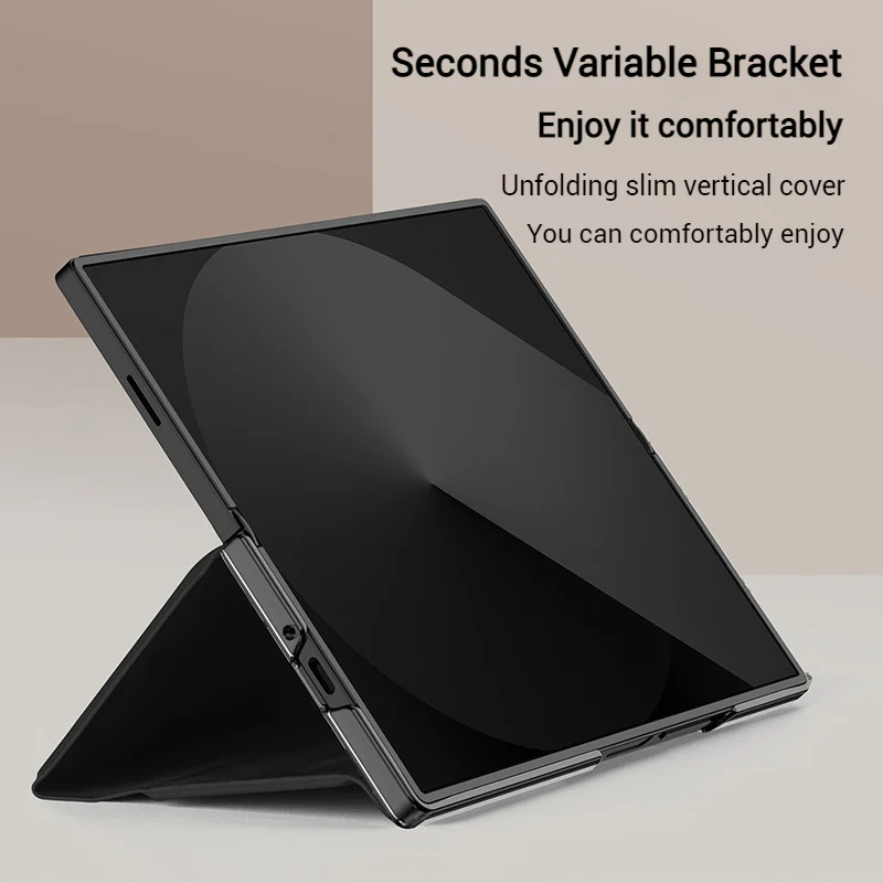 Samsung Galaxy Z Fold5 - Minimalist Luxury Flip Wallet Shockproof Case - Image 2