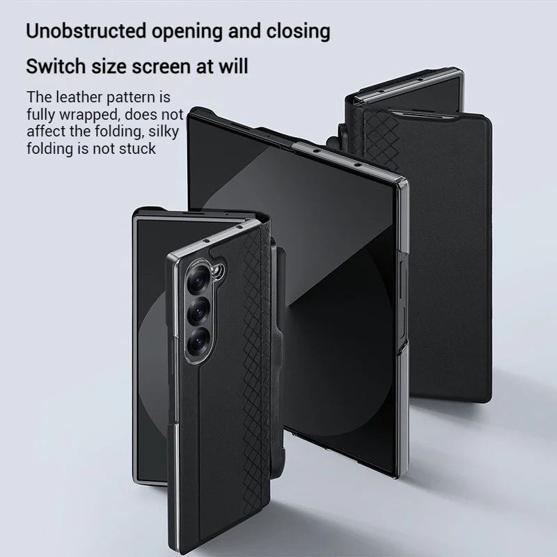 Samsung Galaxy Z Fold5 - Minimalist Luxury Flip Wallet Shockproof Case - Image 4