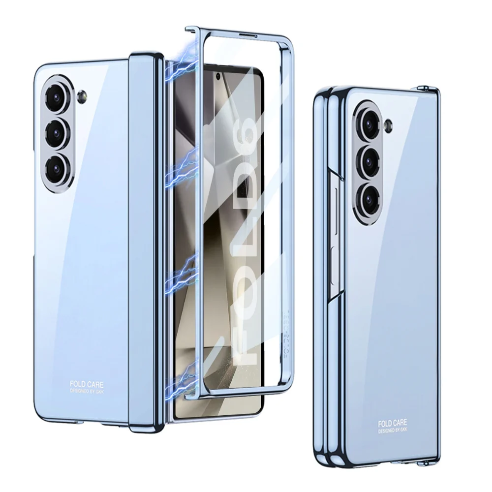 Samsung Galaxy Z Fold6 (SM-F956) - Hinged Foldable Full Coverage Transparent Shockproof Protective Case
